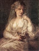 KAUFFMANN, Angelica Portrait of a Woman Dressed as Vestal Virgin sg oil on canvas